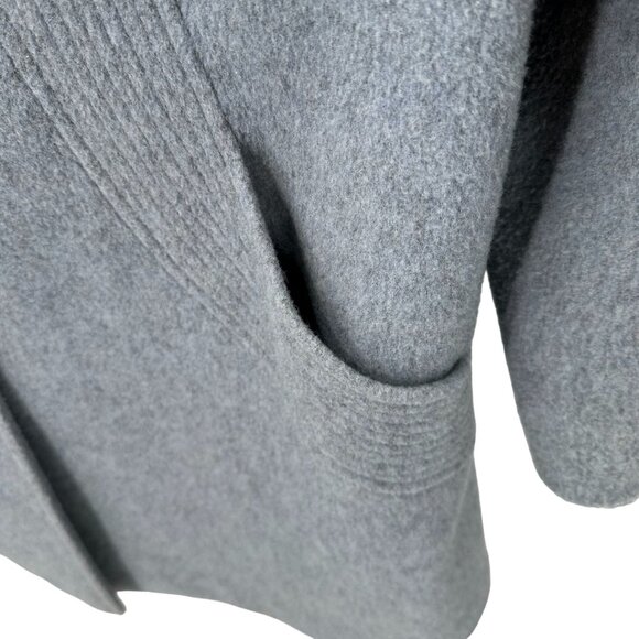 London Fog Womens Wool Blend Gray Long Sleeve Lined Coat Size 16 FLAW - Picture 4 of 13